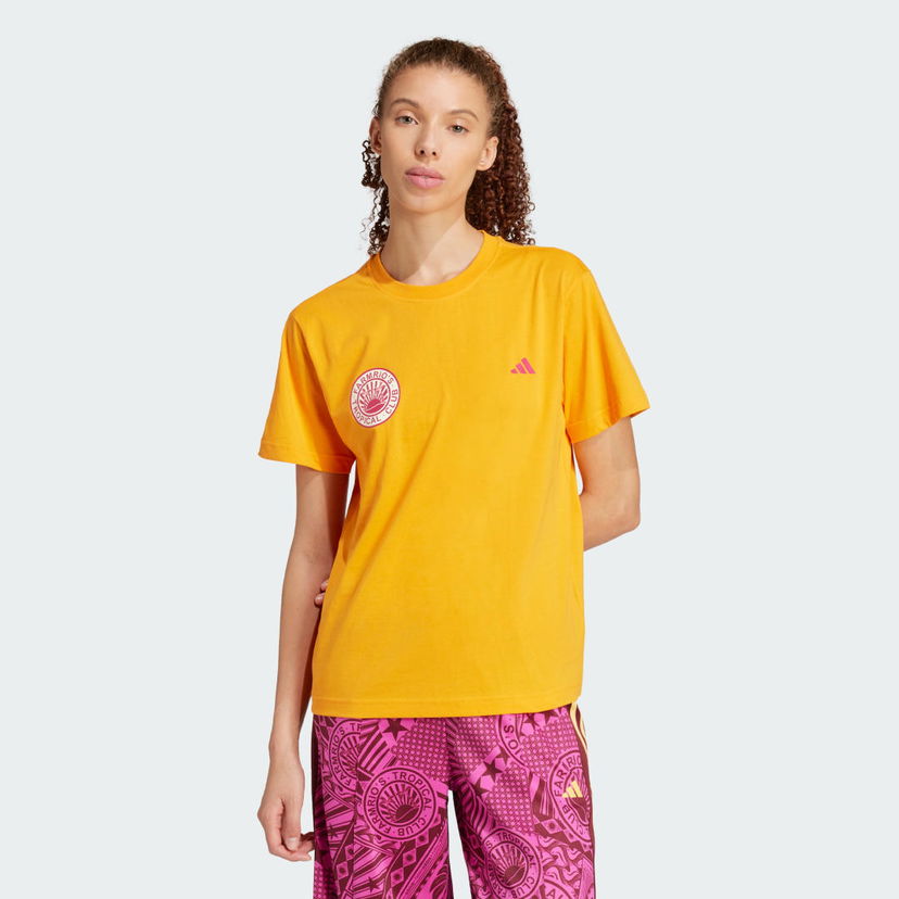 Majica adidas Performance adidas x FARM Graphic T-Shirt Rumena | JD6293