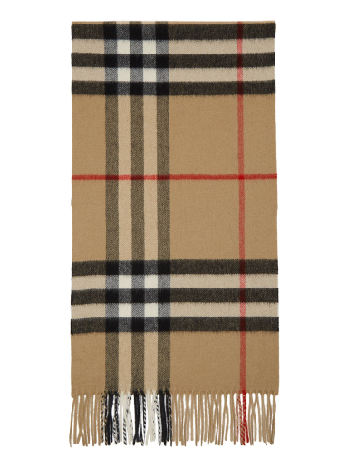 Šala Burberry Cashmere Classic Check Scarf Bež | 8018173