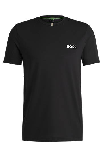 Majica BOSS Moisture-Wicking Active Piqué Tee Črna | 50533794