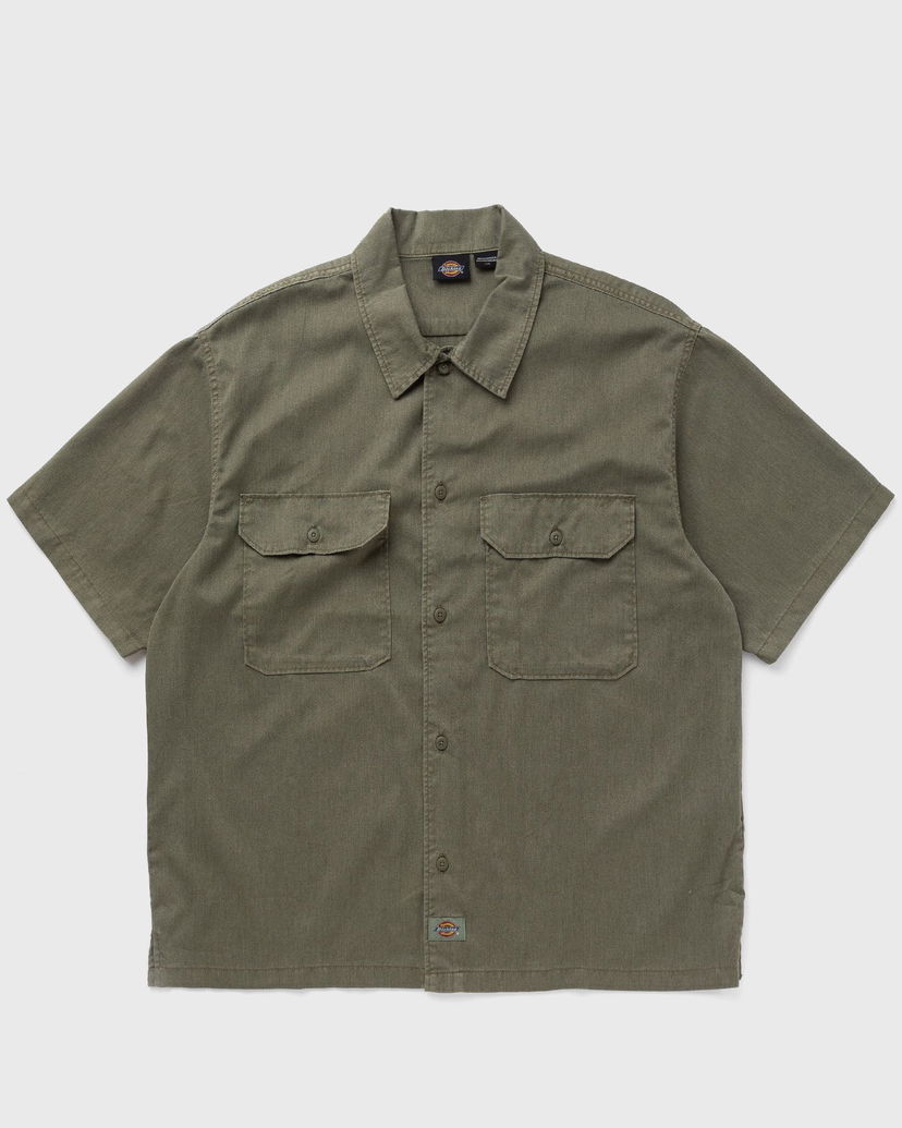 Srajce Dickies Unionville Work Shirt Zelena | DK0A4Z7QMGR1