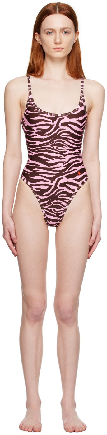 Kopalke The Attico The Attico Zebra One-Piece Swimsuit Roza | 233WBB63 PA14, 0