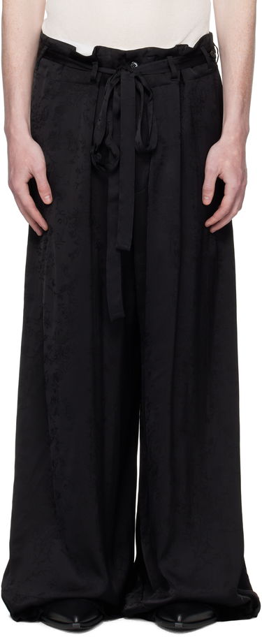 Hlače Ann Demeulemeester Ann Demeulemeester Bruse Wide Lounge Pants Črna | B0012744-FA611-099, 0