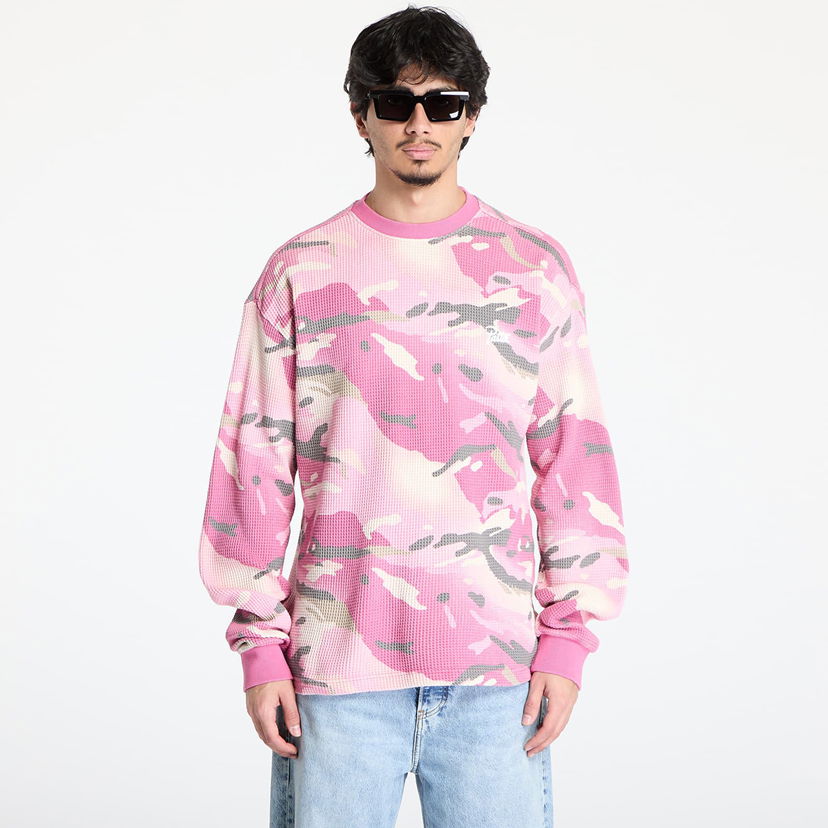 Majica Patta Patta Cactus Flower Camo Waffle Longsleeve T-Shirt Roza | POC-SS25-8010-299-0002-182