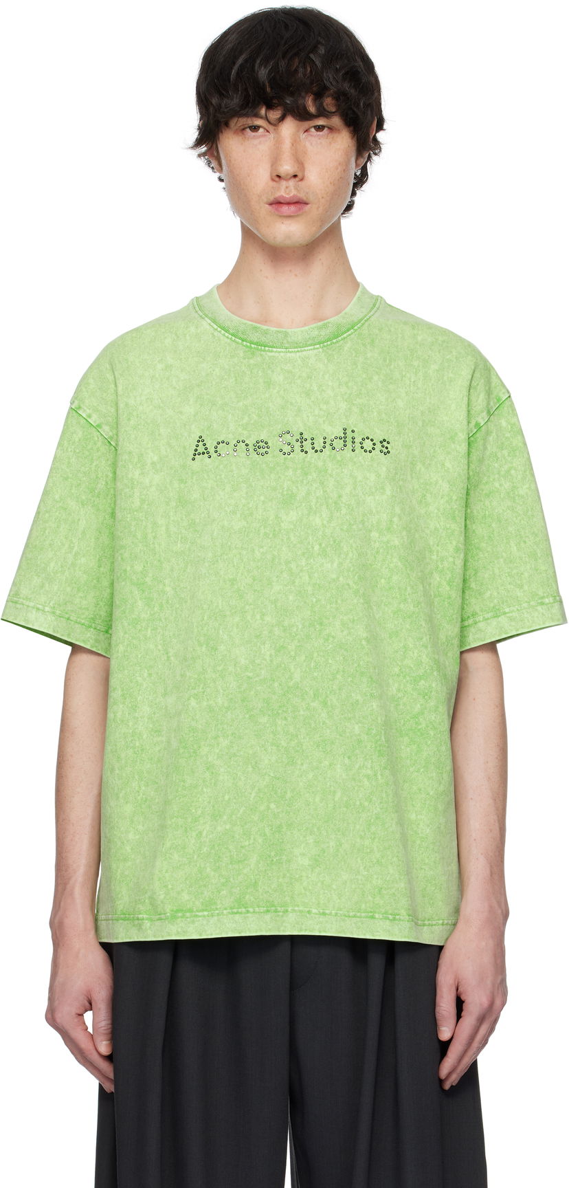 Majica Acne Studios Acne Studios Relaxed Fit Logo T-Shirt Zelena | CL0321-