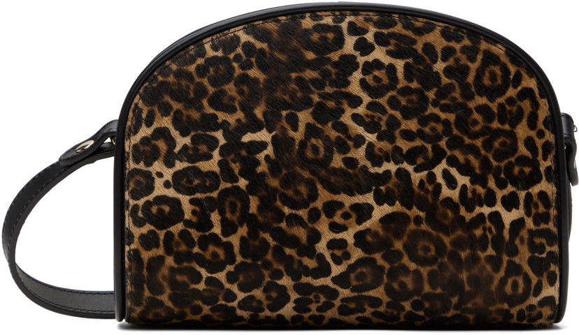 Torbica A.P.C. Leopard Print Mini Crossbody Bag Rjava | PXCAW-F61392