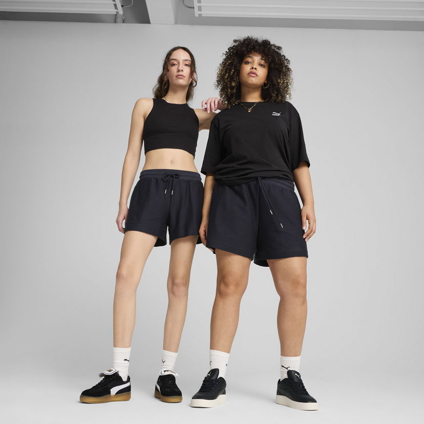 Kratke hlače Puma PREMIUM ESS A-Line 4" Jacquard Shorts Črna | 629782_16