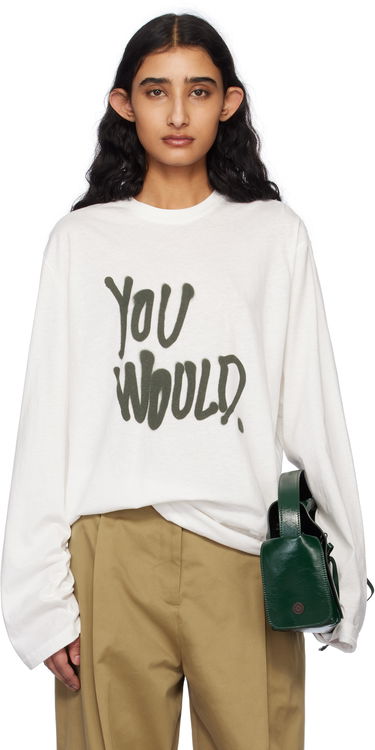 Majica Acne Studios Acne Studios Long Sleeve 'You Would' T-Shirt Bela | CL0341-, 0