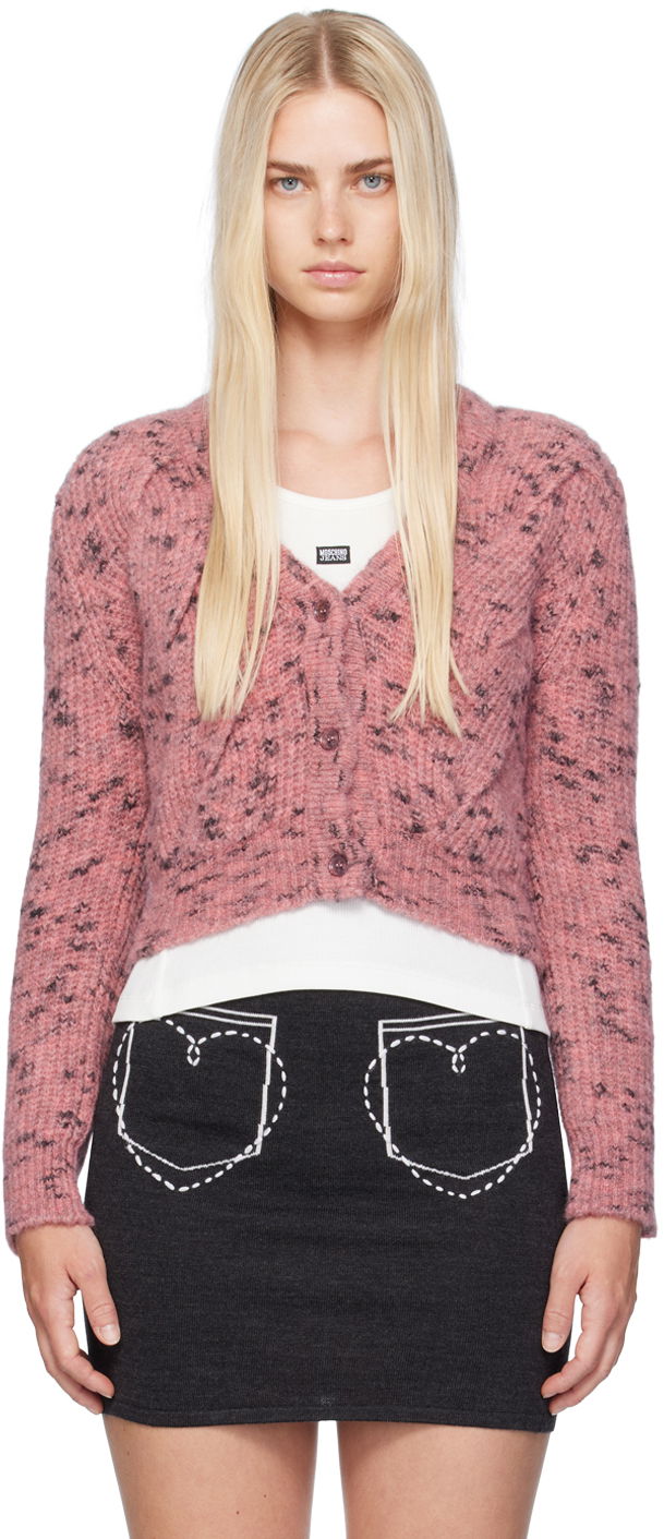 Pleteni pulover Moschino Cable Knit Cardigan Roza | 242K10904, 0