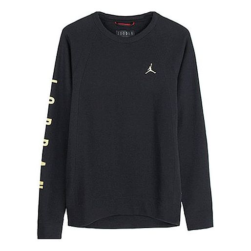 Pleteni pulover Jordan Air Jordan Wings Crew Fleece Sweatshirt Črna | AO1923-010