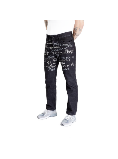 Kavbojke Pleasures Shatter Denim Pant Črna | P22F023 BLACK