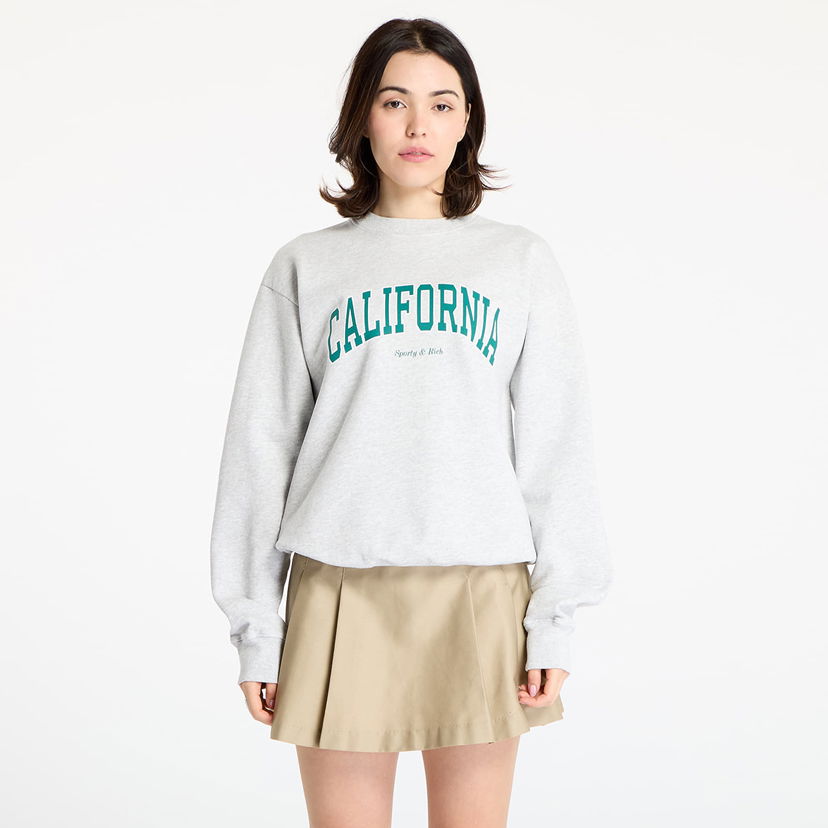 Pulover Sporty & Rich Sporty & Rich California Crewneck Sweatshirt Siva | ST071622501GY03