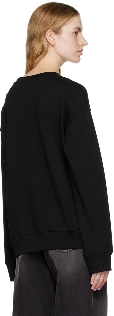 Pleteni pulover We11done We11done Crewneck Sweatshirt with Graphic Print Črna | WD-TS3-22-765-U-BK, 2