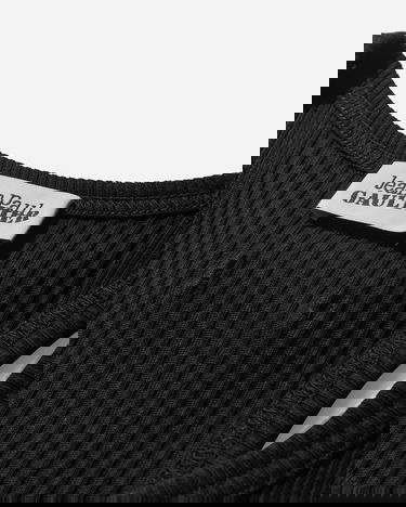 Majica brez rokavov Jean Paul Gaultier Patch Detail Ribbed Tank Top Črna | 24-25-U-DB023-J054 00, 4