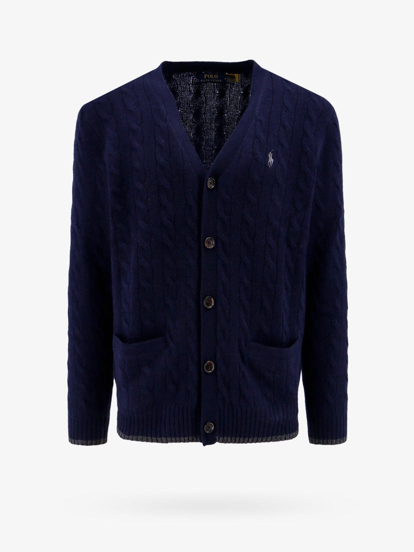 Pleteni pulover Polo by Ralph Lauren Polo Ralph Lauren Cable Knit Cardigan Mornarica | 710949808001