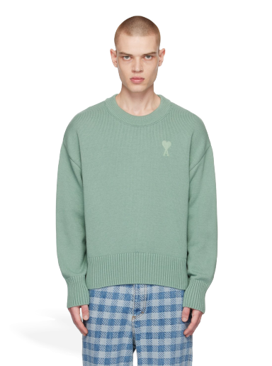 Pleteni pulover AMI SSENSE x Sweater Zelena | SPUKS008.016.327
