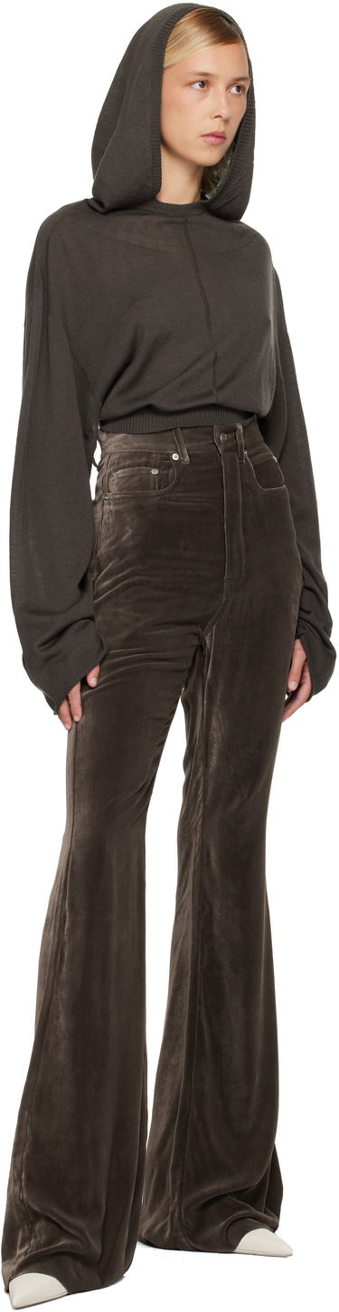 Hlače Rick Owens Concordians Bolan Bootcut Trousers Rjava | RP02E4329 V, 3