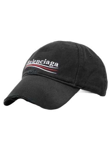 Kapa Balenciaga Political Campaign Distressed Cap Črna | 673320410B20107