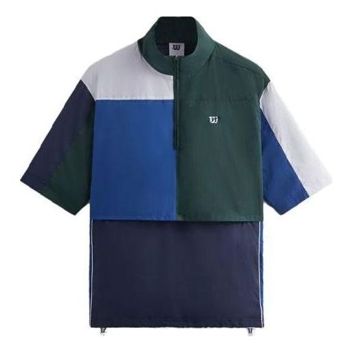 Vetrovka KITH KITH For Wilson Court Panelled Windshirt Modra | KHM031568-478