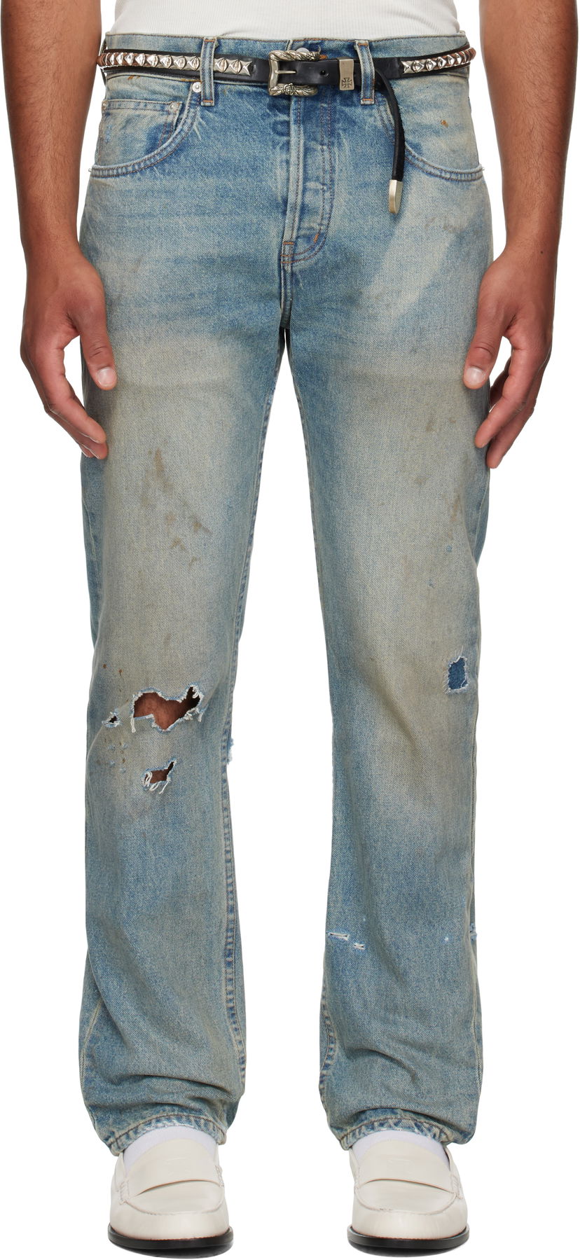 Kavbojke Enfants Riches Déprimés Enfants Riches Déprimés Straight Leg Jeans Modra | 050-403