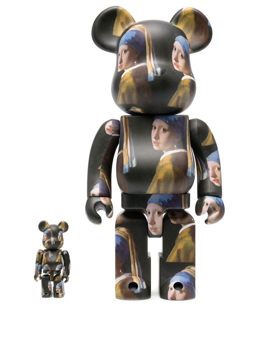 Collectibles Medicom Toy 100% + 400% Johannes Vermeer Girl BE@RBRICK set - Black Črna | 14VERMEER18794502