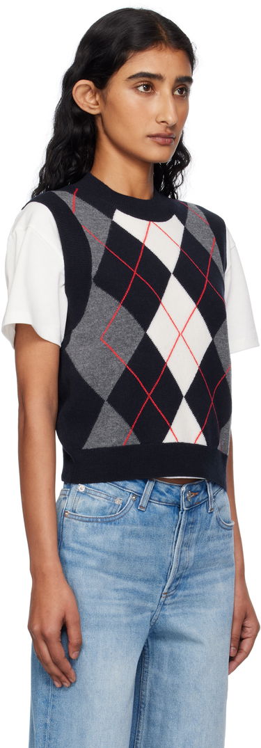 Telovnik A.P.C. A.P.C. Pia Argyle Sleeveless Sweater Vest Mornarica | WVBDR-F22332, 1