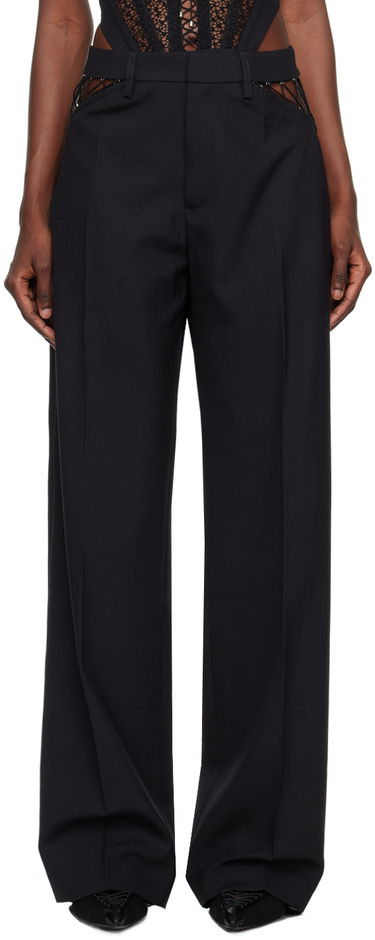 Hlače Dion Lee Picot Detail High-Waisted Trousers Črna | C2151P23, 0
