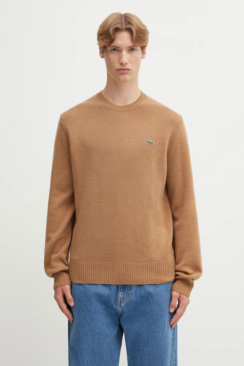Pleteni pulover Lacoste Lacoste Wool Sweater Rjava | AH2916