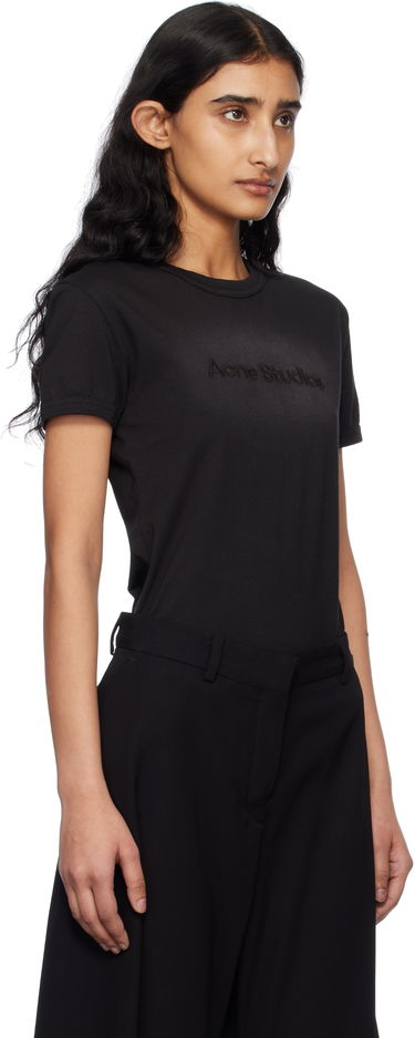 Majica Acne Studios Acne Studios Fitted T-Shirt With Logo Črna | AL0457-, 1