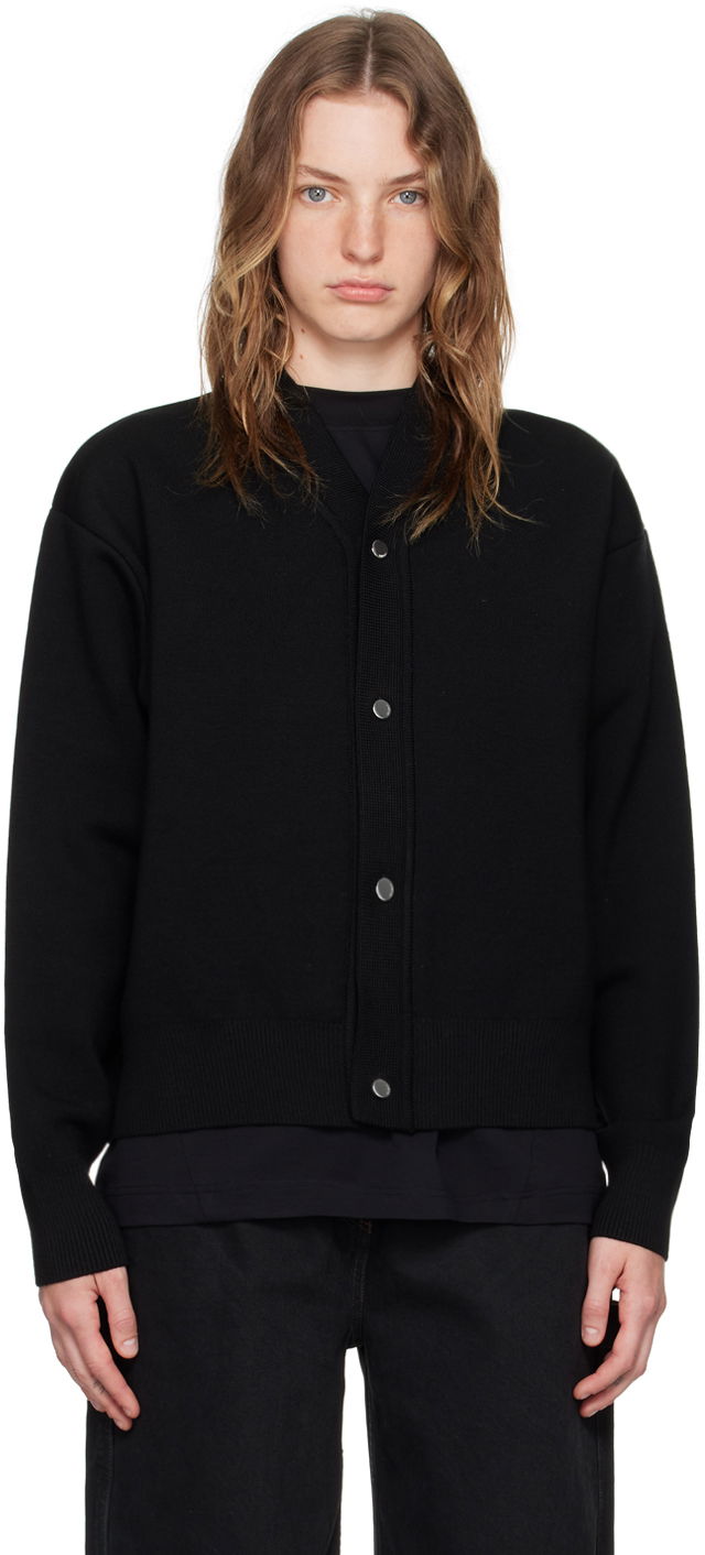Pleteni pulover Jacquemus Black Les Classiques 'Le cardigan boutonné' Cardigan Črna | 24H246KN292-2359, 0