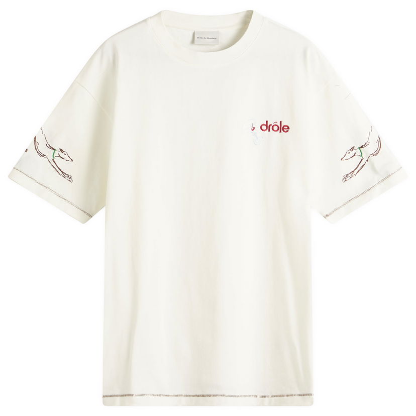 Majica Drôle de Monsieur Club House T-Shirt, Size Large Bela | G-TS240-CO134-OW