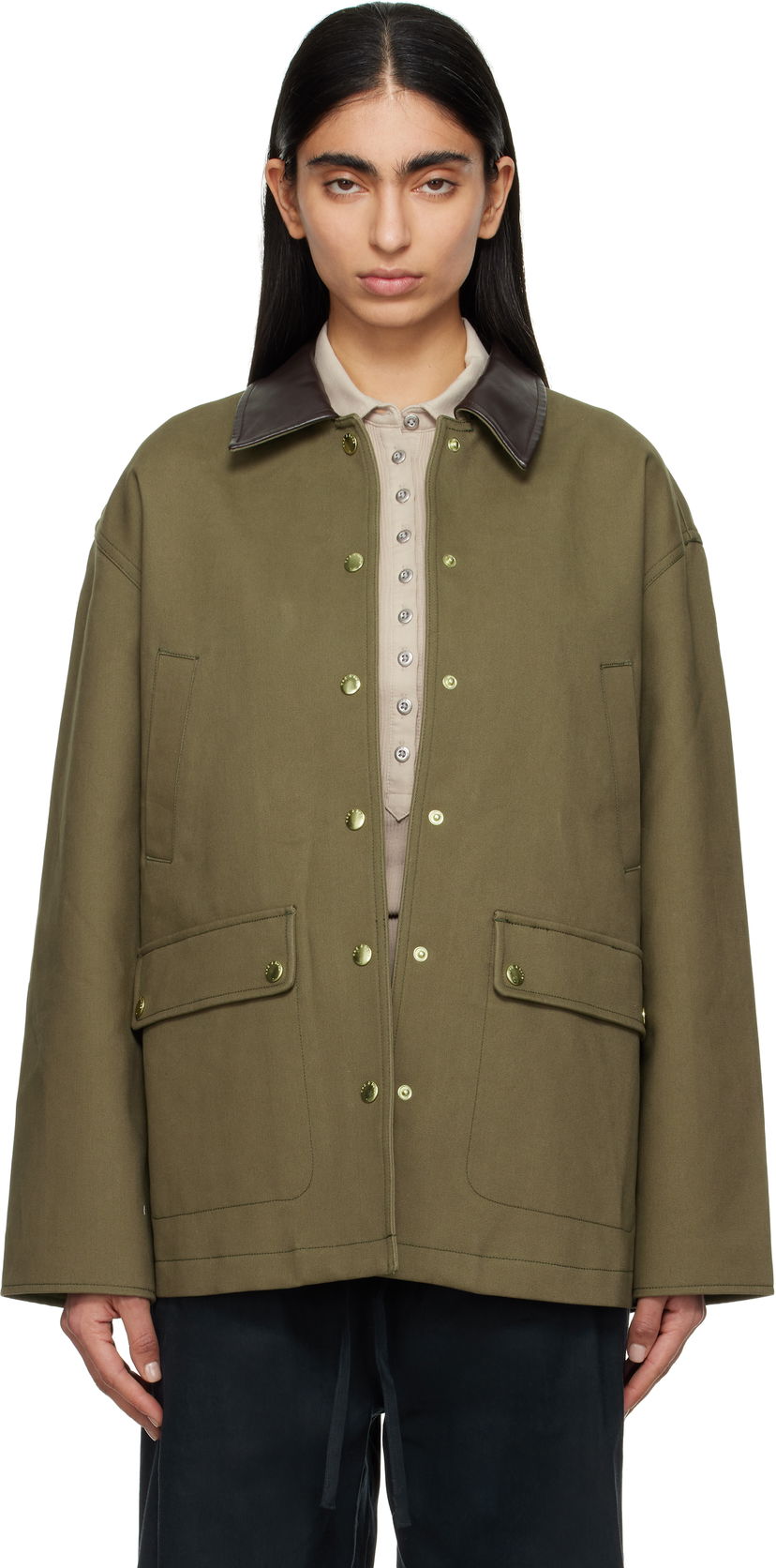Jakna rag & bone Rag & Bone Cassidy Cotton Jacket Zelena | WAW24F20167516