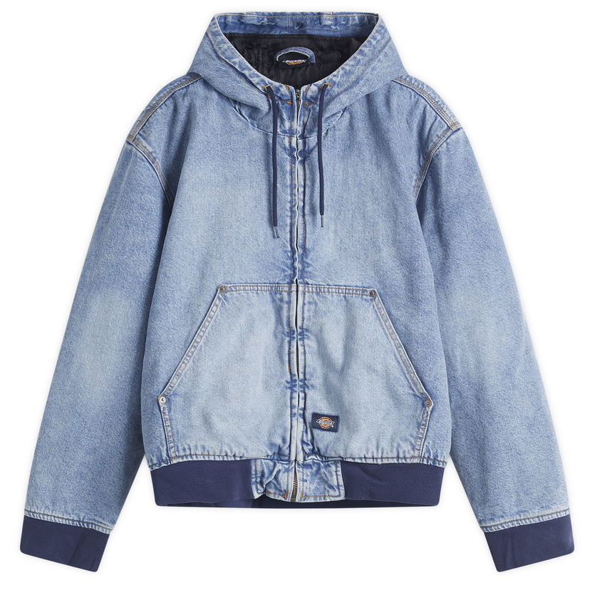 Jakna Dickies Hooded Denim Jacket, Size Large Modra | DK0A4ZAPK211-233