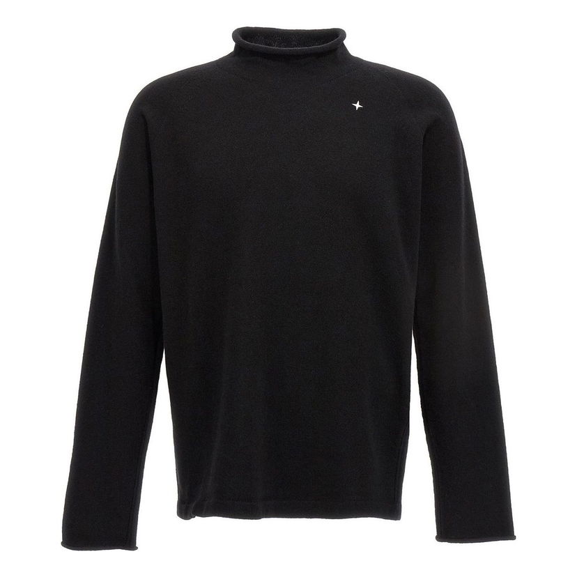 Pleteni pulover Stone Island Wool Knit Turtleneck Črna | 7915549GA-V0029