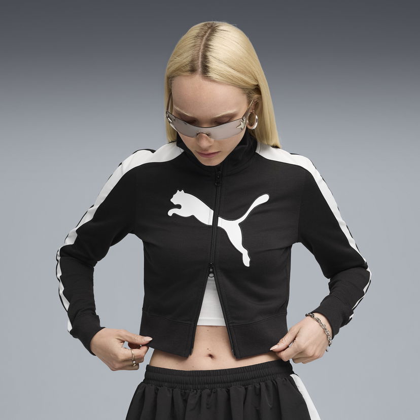 Jakna Puma FUTURE.PUMA.ARCHIVE T7 Women's Cropped Semi-Fitted Track Jacket Črna | 632123_01