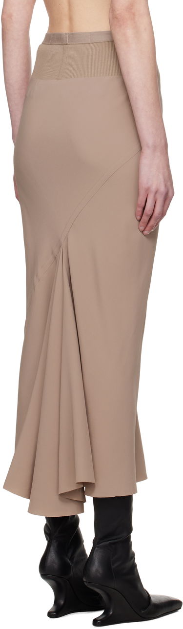 Krila Rick Owens Rick Owens Hollywood Calf Bias Maxi Skirt Bež | RP01E7334 CC, 2