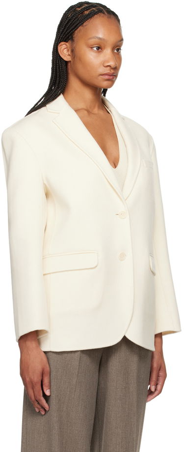 Jakna Anine Bing Anine Bing Women's Quinn Single-Breasted Blazer Bela | A-01-7073-150, 4