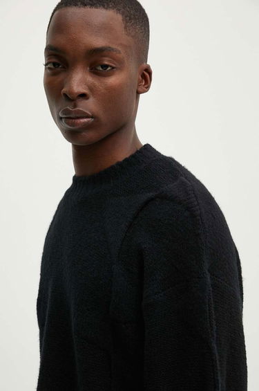 Pleteni pulover HELIOT EMIL Black Warm Wool Sweater Črna | PREAW24.M.07.063.BLK01, 6