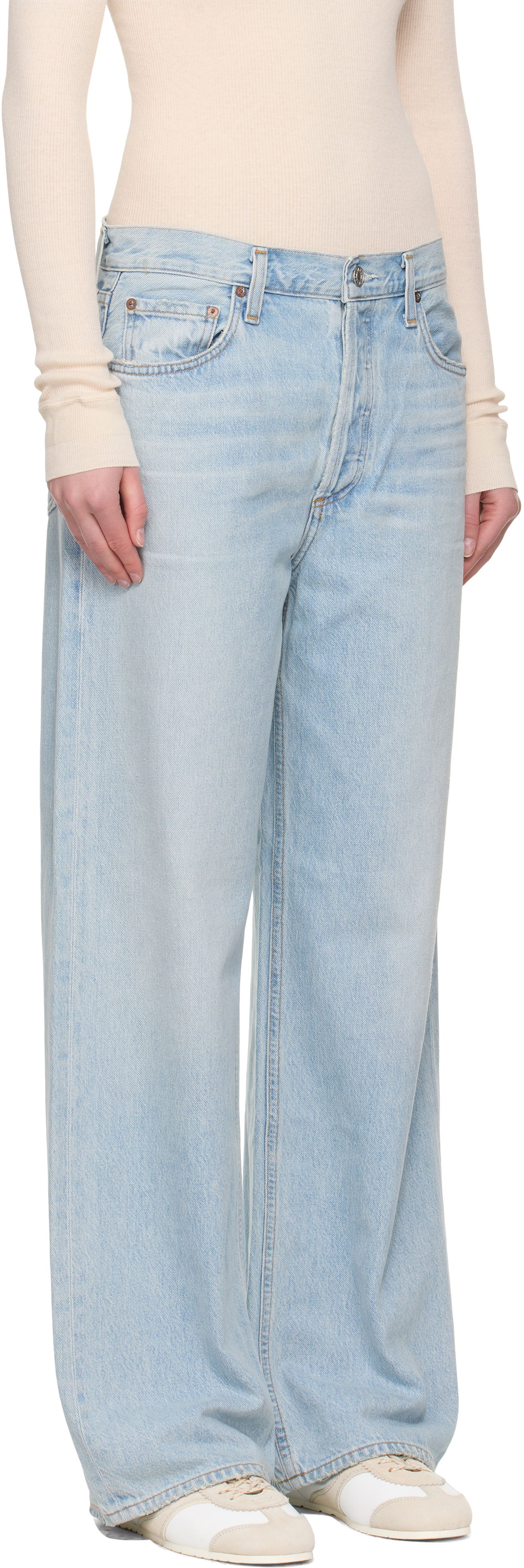 Kavbojke AGOLDE AGOLDE Wide Low Slung Jeans Modra | A9079B-1601, 1