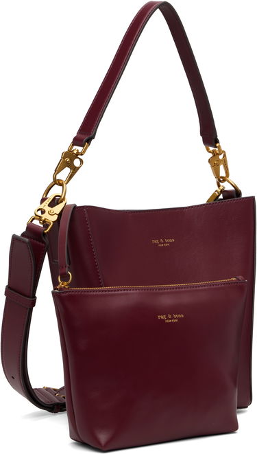 Torbica rag & bone Rag & Bone Parker Leather Bucket Bag Bordo | LE101313, 1