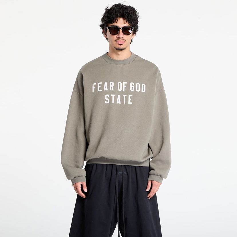 Pulover Fear of God Fear of God Essentials 90's Crewneck Sweatshirt Zelena | 192SP256557F-245