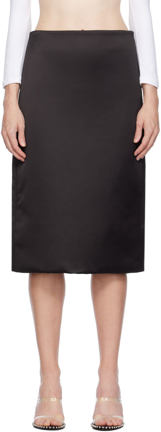Krila We11done We11done Padded Midi Skirt Črna | WD-SK3-23-282-W-BK