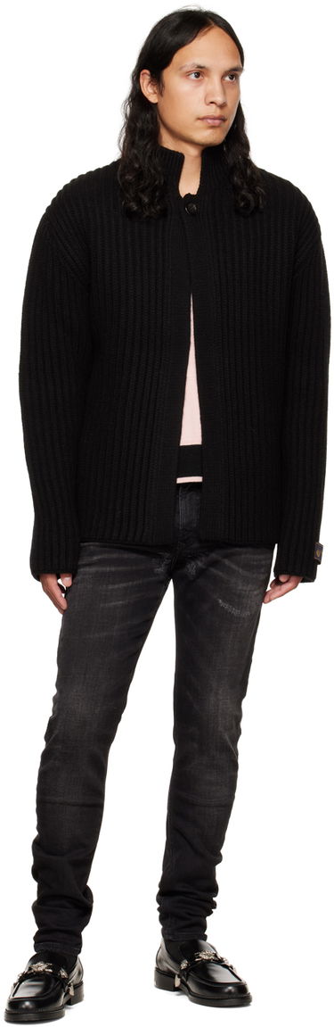 Pleteni pulover We11done We11done Stand Collar Knit Cardigan Črna | WD-KC3-22-612-U-BK, 3