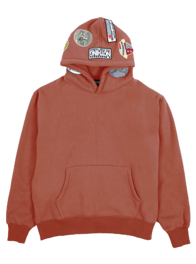 Pulover Pleasures Worms Hoodie Rjava | P23F022-RUST