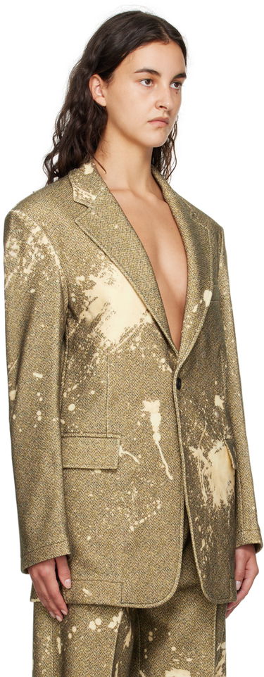 Jakna R13 R13 Bleach-Splatter Blazer Rumena | R13WR020-R271A, 1