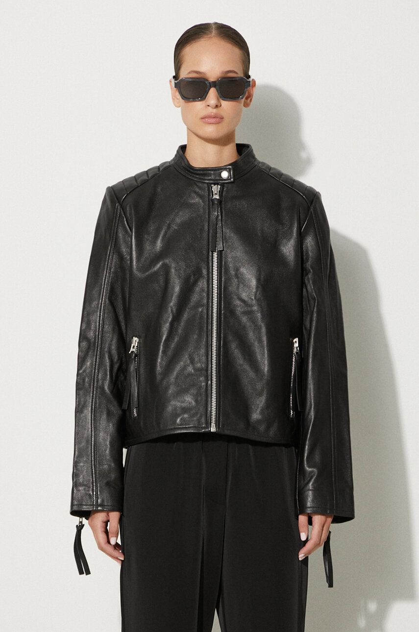 Jakna Samsoe Samsoe Samsoe Samsoe Leather Jacket Črna | F23300187, 0