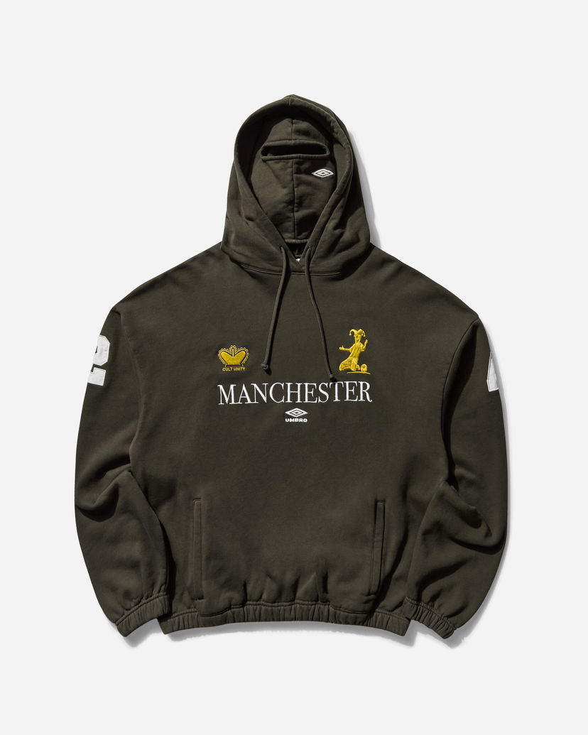 Pulover Umbro Manchester Masked Hoodie Zelena | UBMW0395FA245 GRN0010