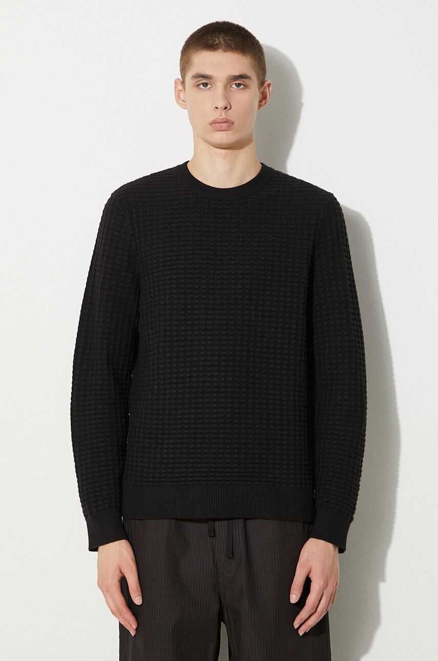 Pleteni pulover Samsoe Samsoe Samsoe Samsoe Textured Knit Sweater Črna | M23300077, 0
