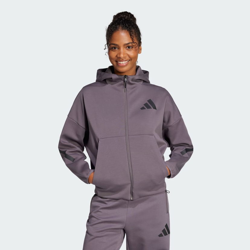 Pulover adidas Performance Z.N.E. Full-Zip Training Hoodie Lila | JD5985