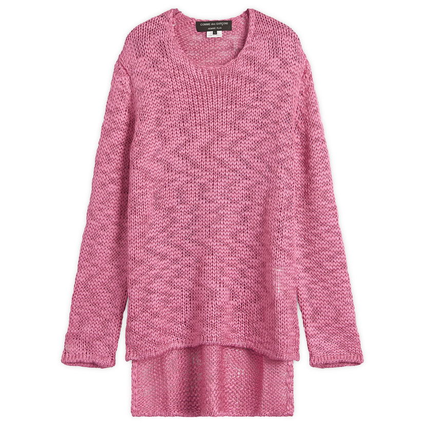 Pleteni pulover Comme des Garçons Comme des Garçons Homme Plus Slub Knit Crew Neck Roza | PO-N008-051-1