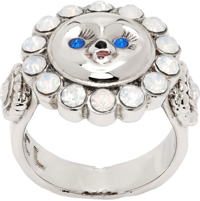 Prstan Chopova Lowena Crystal Embellished Silver Ring Kovinski | 6455